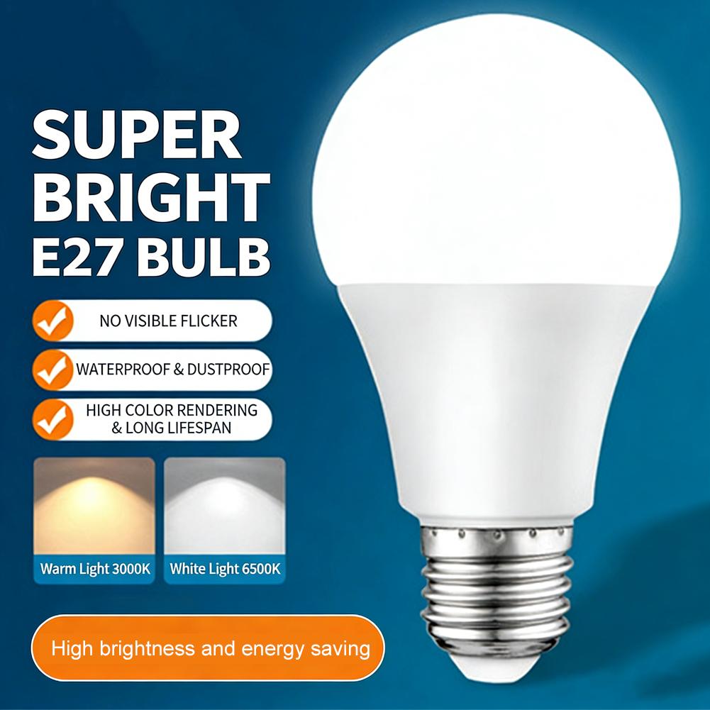 Renewable Energy House - Lâmpada LED E27 3/7/12/25W Super Brilhante,